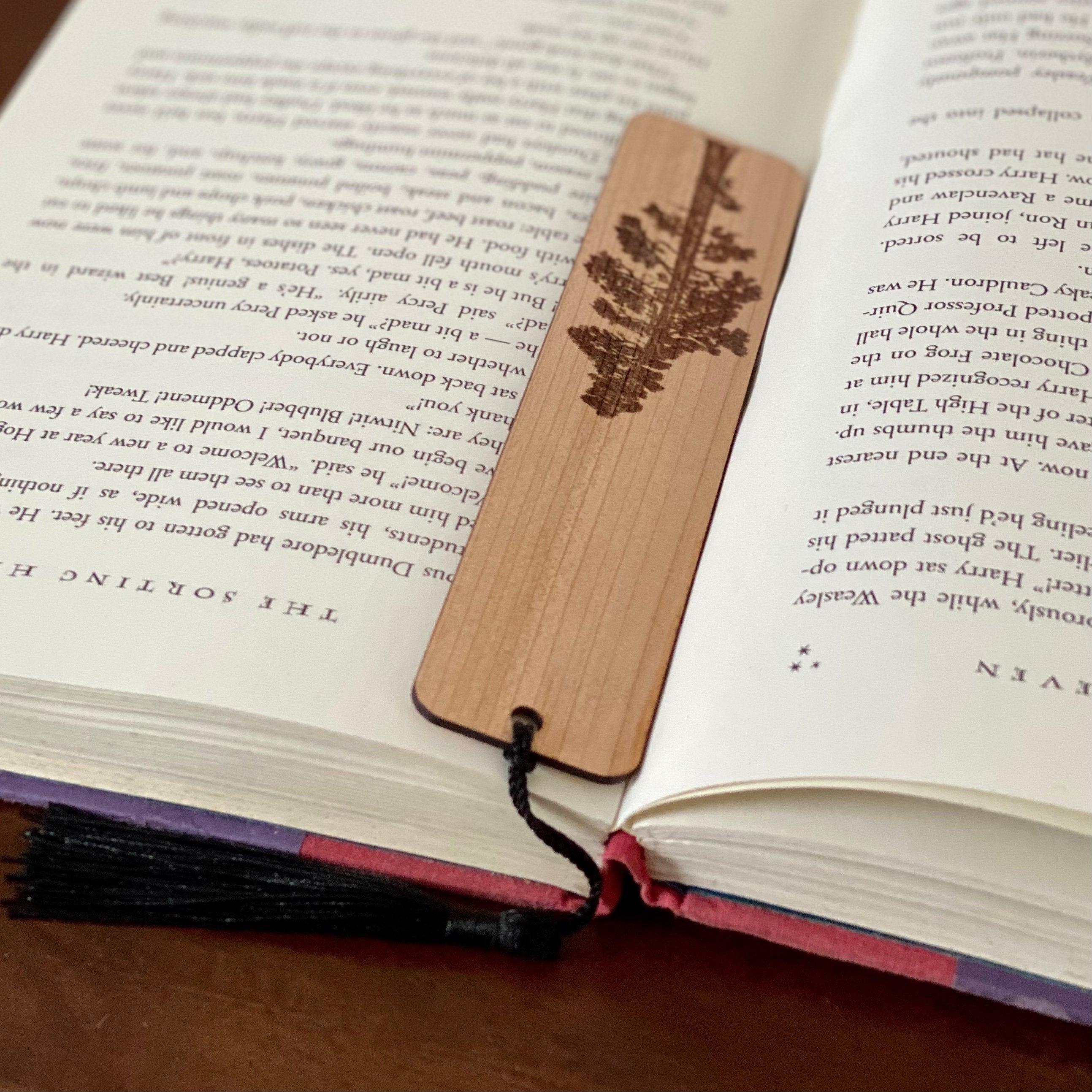 Pine Tree Engraved Wood Bookmark - VirtuousWares:Global