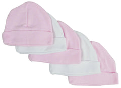 Pink & White Baby Caps (Pack of 5) - VirtuousWares:Global