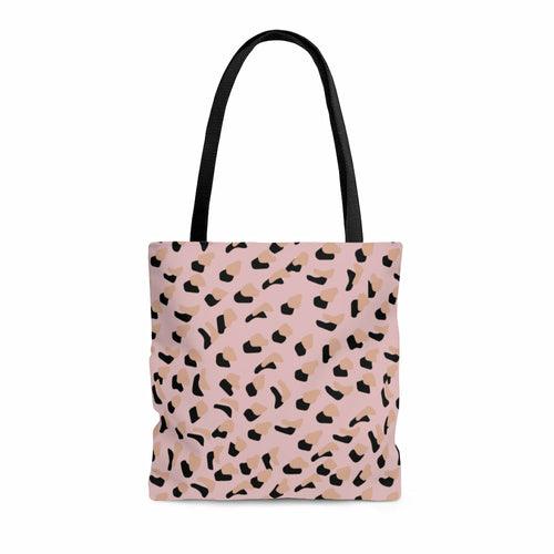 Pink Leopard Print Shopper Tote Bag Medium - VirtuousWares:Global