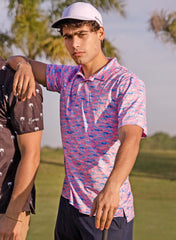 Pink Shark - Golf Polo - VirtuousWares:Global