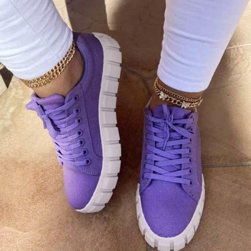 Pinterest Women Sneaker Light Breathble Vulcanized Shoes Platform Lace - VirtuousWares:Global