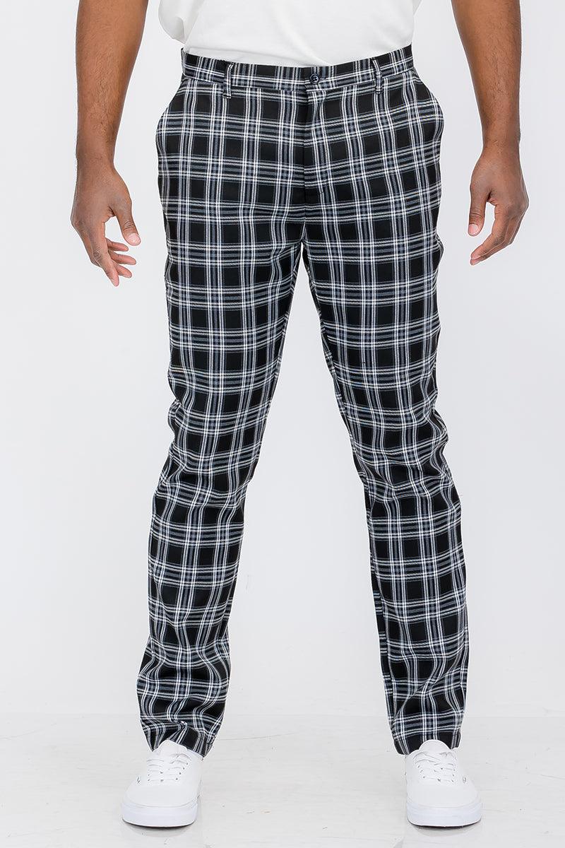 Plaid Slim Fit Trouser Pants - VirtuousWares:Global