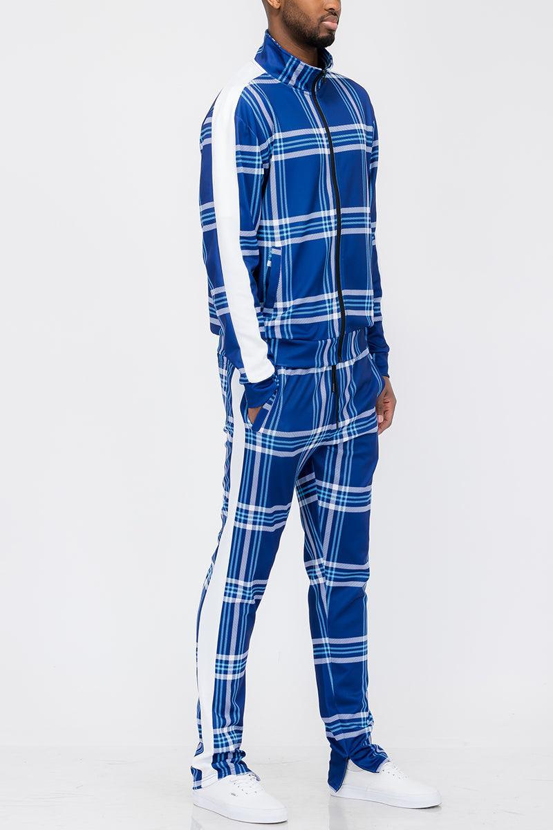 Plaid Track Jacket and Pant Set - VirtuousWares:Global