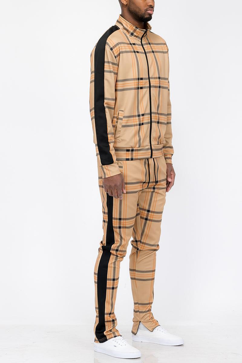 Plaid Track Jacket and Pant Set - VirtuousWares:Global