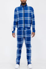 Plaid Track Jacket and Pant Set - VirtuousWares:Global