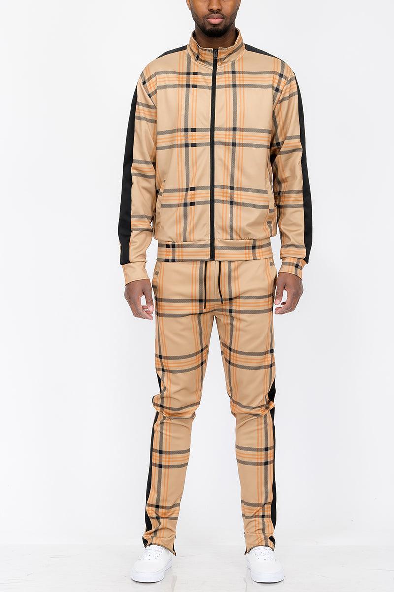 Plaid Track Jacket and Pant Set - VirtuousWares:Global