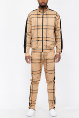Plaid Track Jacket and Pant Set - VirtuousWares:Global