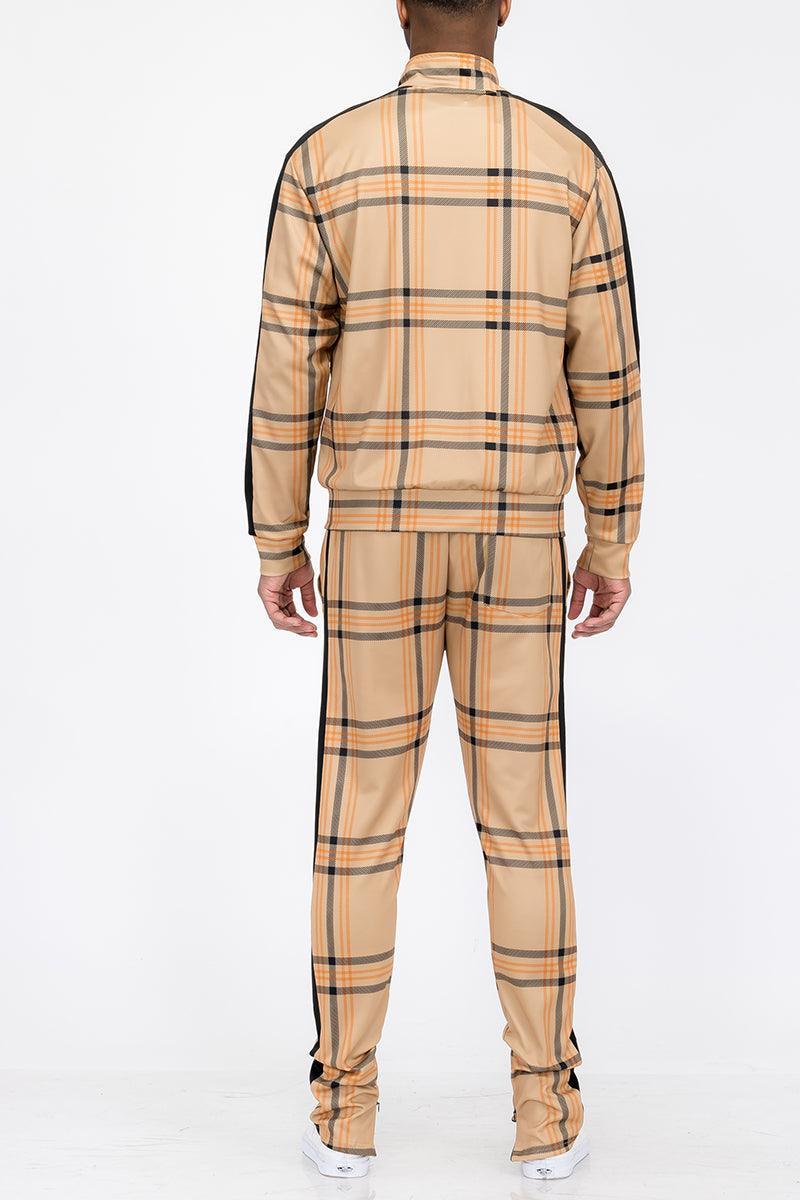 Plaid Track Jacket and Pant Set - VirtuousWares:Global