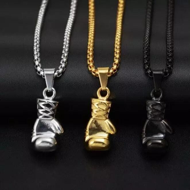 Plated Boxing Glove Pendant Necklace - VirtuousWares:Global