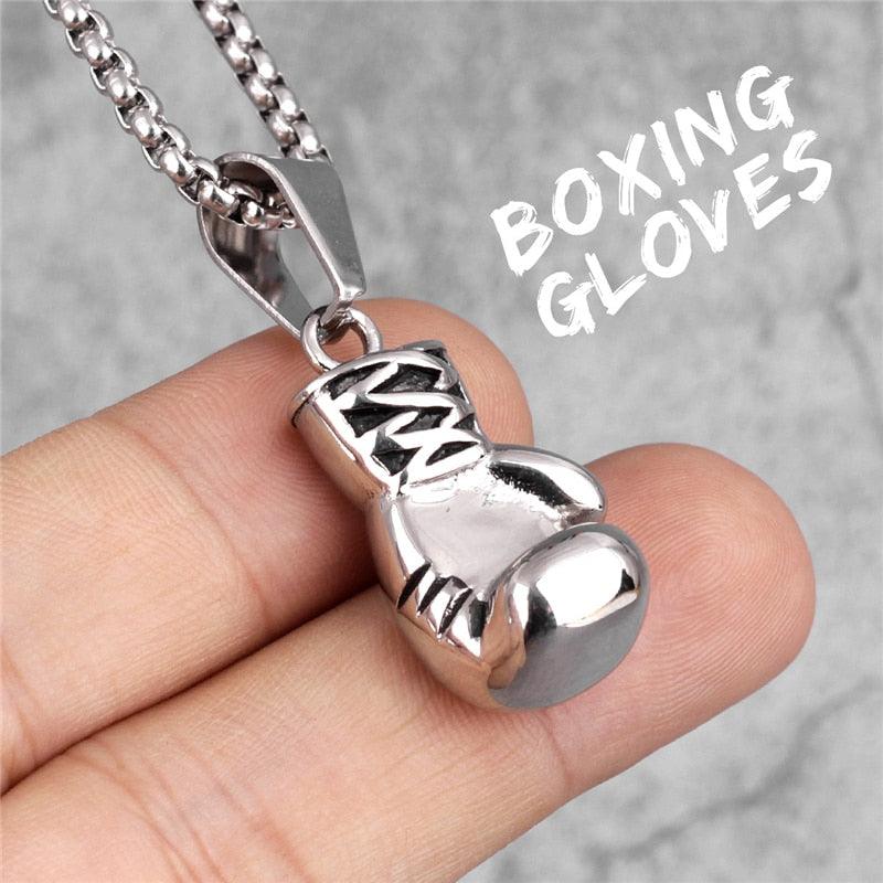 Plated Boxing Glove Pendant Necklace - VirtuousWares:Global