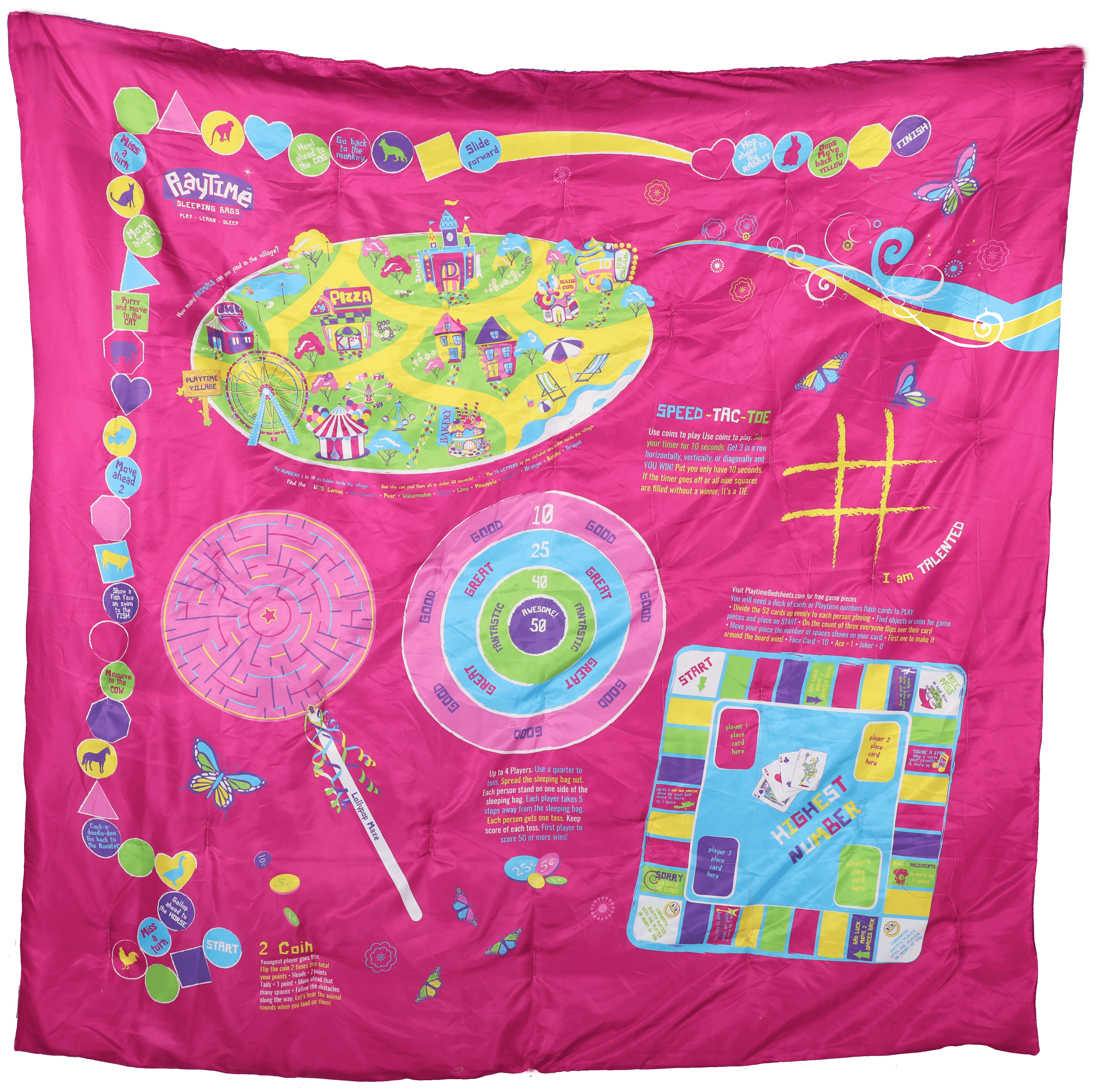 Playtime Reversible Slumber Bag. Over 35 Fun Interactive Games! - VirtuousWares:Global