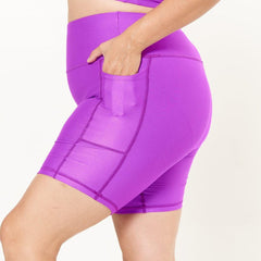 Pocket Bike Short - Fuchsia Rib Pattern - VirtuousWares:Global