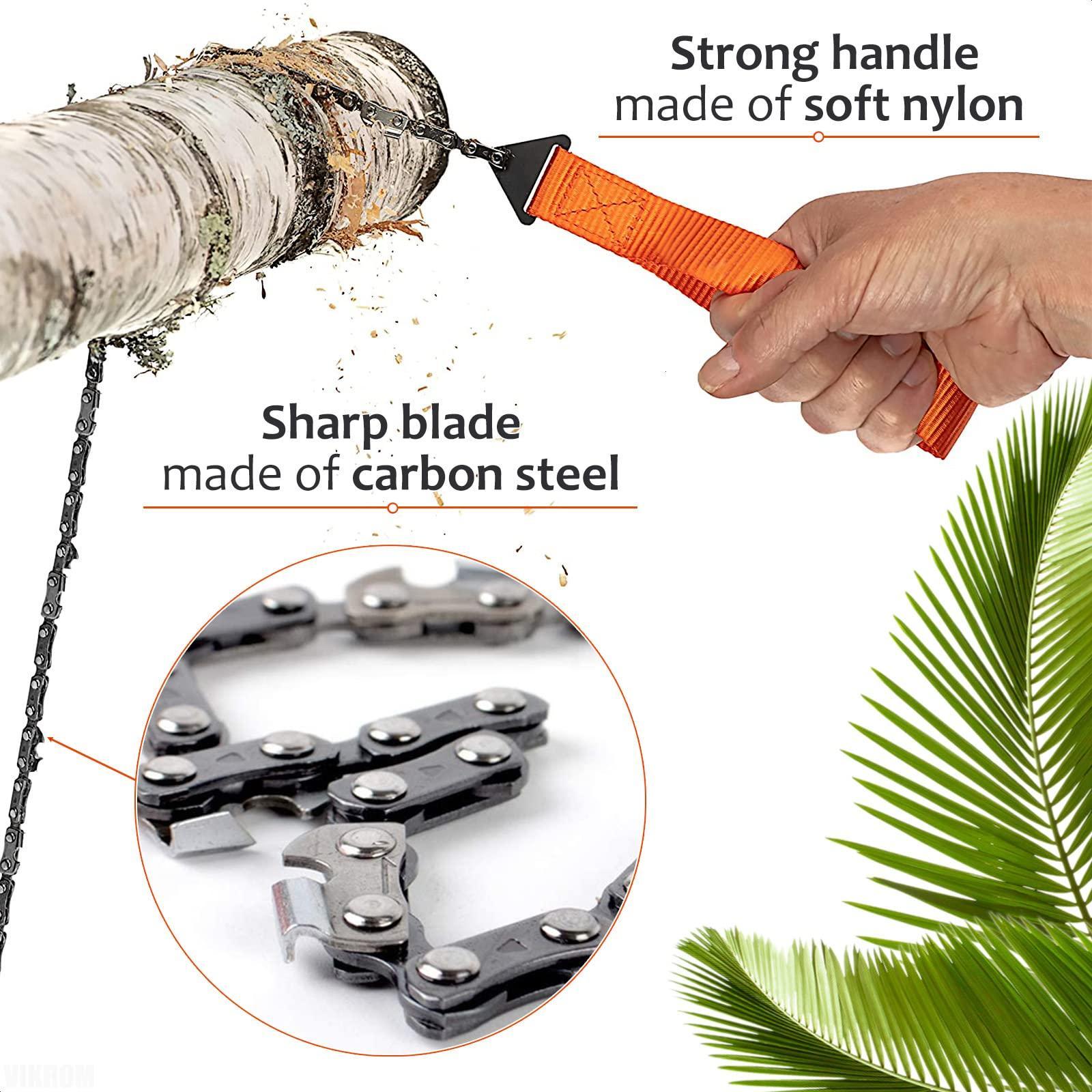 Pocket Chainsaw With Handles Survival Saw Pocket Saw Folding Hand - VirtuousWares:Global