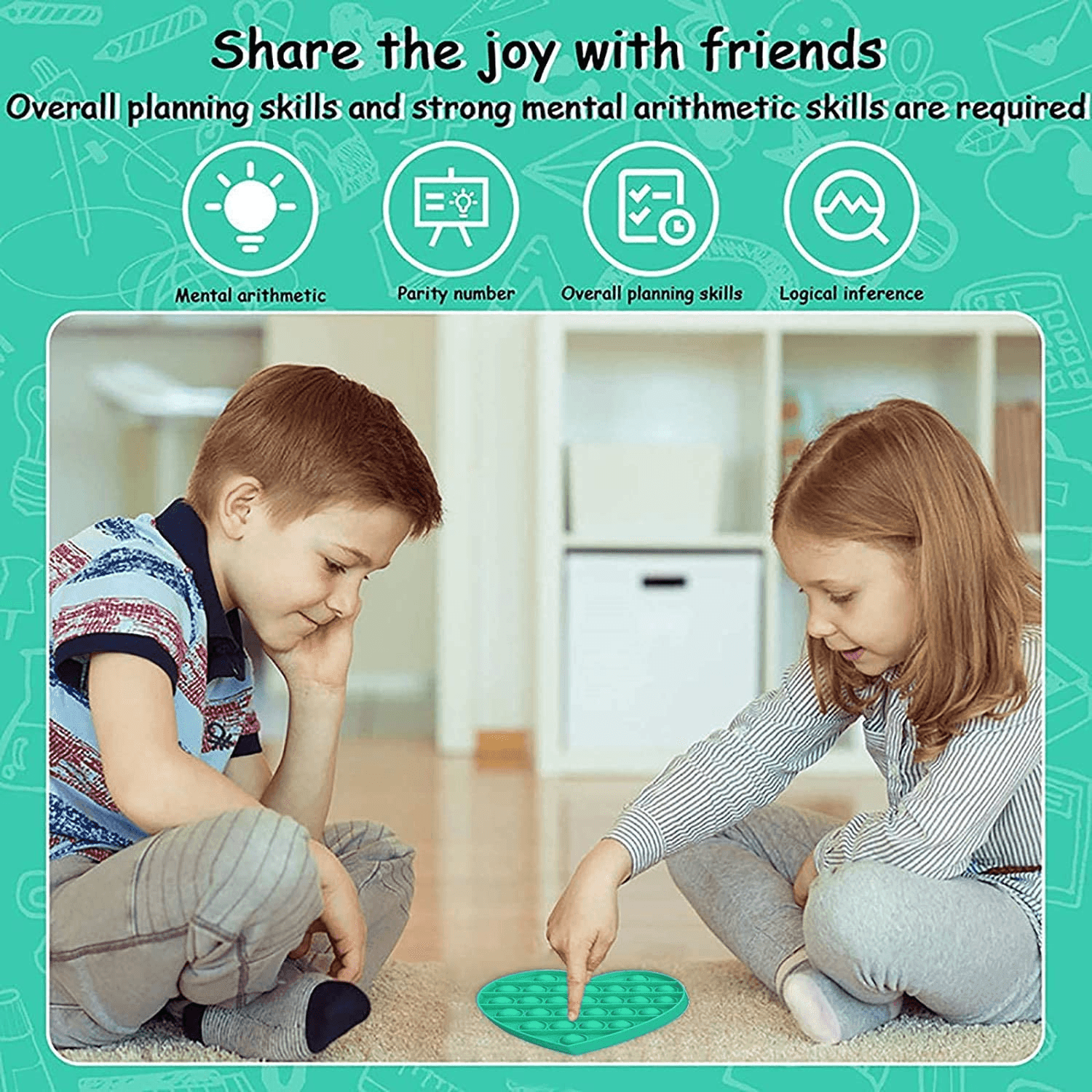 Pop it fidget toys Game For Adult Kid Push Bubble Fidget Sensory Toy - VirtuousWares:Global