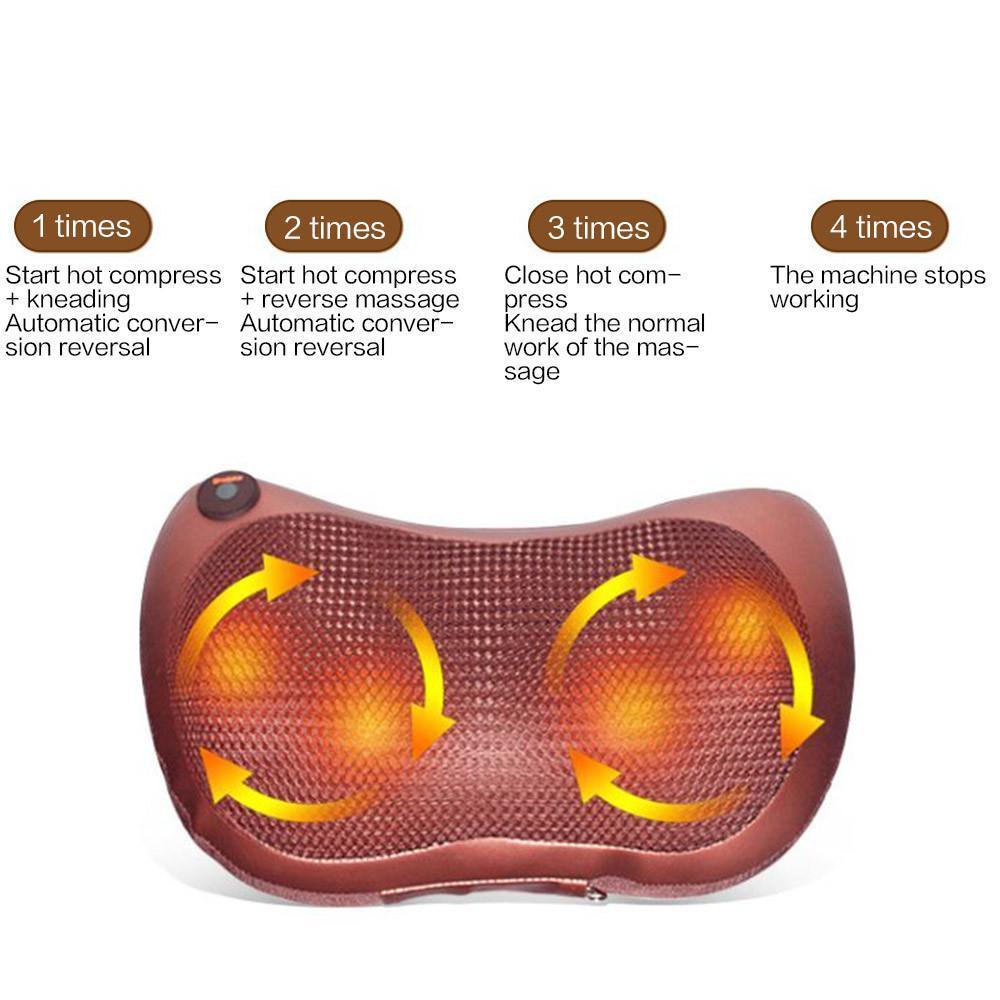 Portable 4 heads Massage Pillow - VirtuousWares:Global