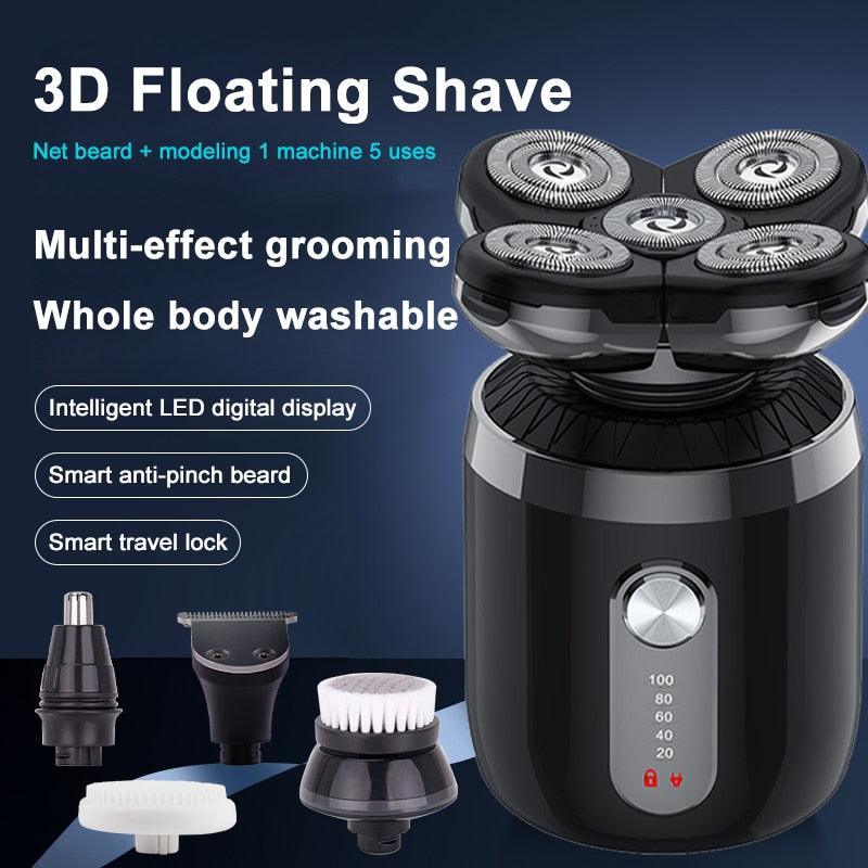 Portable 5 in 1 Men's Electric Shaver Body Trimmer USB Rechargeable - VirtuousWares:Global