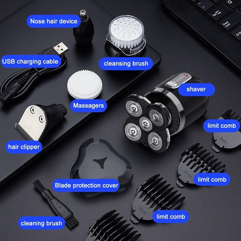 Portable 5 in 1 Men's Electric Shaver Body Trimmer USB Rechargeable - VirtuousWares:Global