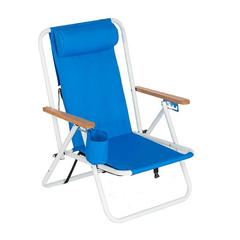 Portable High Strength Beach Chair with Adjustable Headrest - VirtuousWares:Global