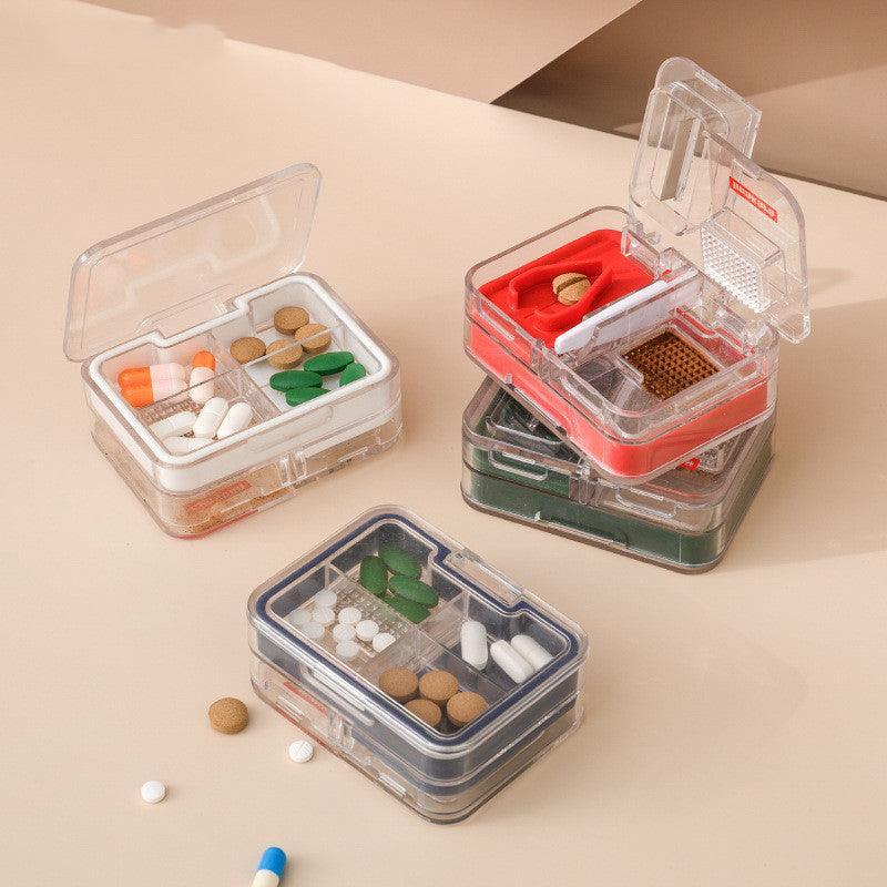 Portable Mini - Packing Medicine Storage Box Tablet Cutter - VirtuousWares:Global