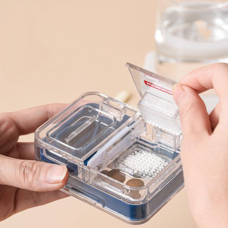 Portable Mini - Packing Medicine Storage Box Tablet Cutter - VirtuousWares:Global