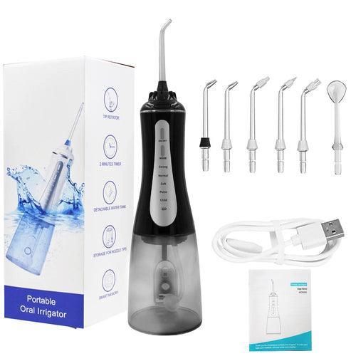 Portable Oral Irrigator 5 Modes Rechargeable Dental Water Jet 6 - VirtuousWares:Global