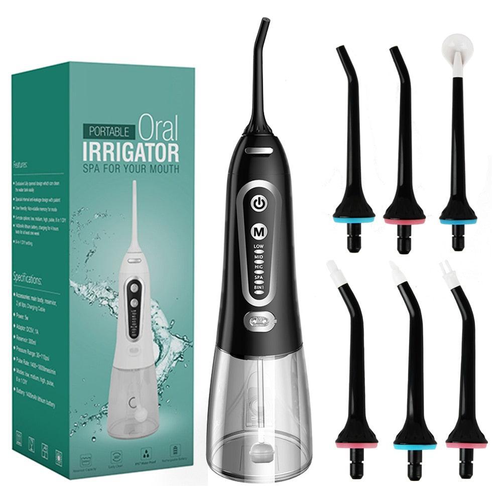 Portable Oral Irrigator Dental Water Flosser Device Thread Teeth - VirtuousWares:Global