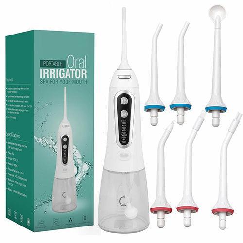 Portable Oral Irrigator Dental Water Flosser Device Thread Teeth - VirtuousWares:Global