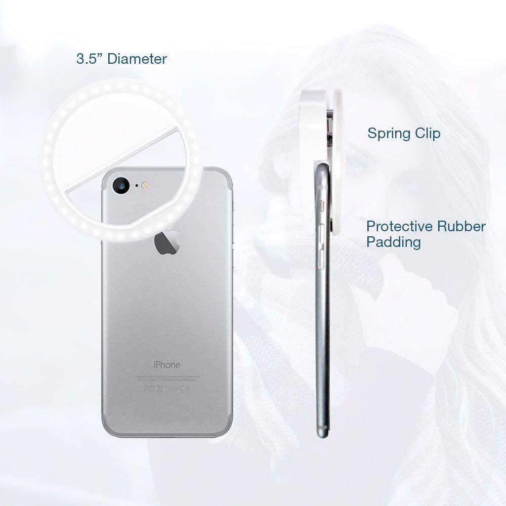 Portable Selfie Ring Clip On for Mobile Phone - VirtuousWares:Global