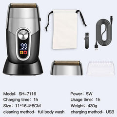 Powerful Electric Shaver for Men with Digital Display Base - VirtuousWares:Global