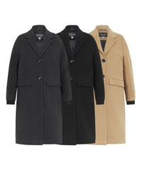 (PRE-ORDER) Womens Wool Blend Winter Warm Knee Length Coat - VirtuousWares:Global