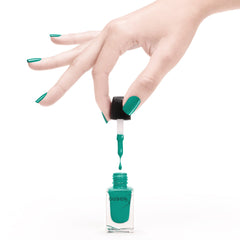 Premium Nail Lacquer, SHEVA - 179, DEEP TURQUOISE CRÈME NAIL POLISH - VirtuousWares:Global