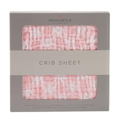 Primrose Pink Plaid Cotton Muslin Crib Sheet - VirtuousWares:Global