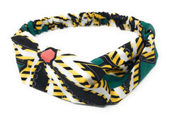 Printed Turban Boho Headband, Stretchy Knotted Headwrap for Girls, Ela - VirtuousWares:Global