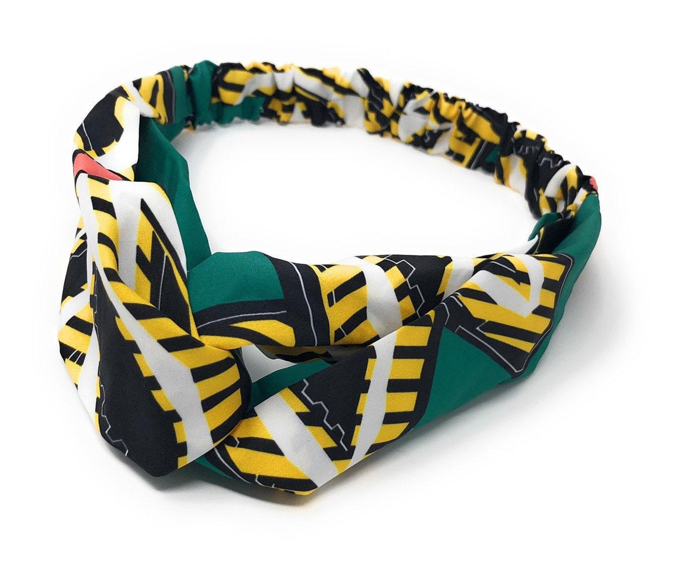 Printed Turban Boho Headband, Stretchy Knotted Headwrap for Girls, Ela - VirtuousWares:Global