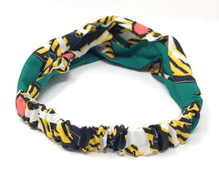 Printed Turban Boho Headband, Stretchy Knotted Headwrap for Girls, Ela - VirtuousWares:Global