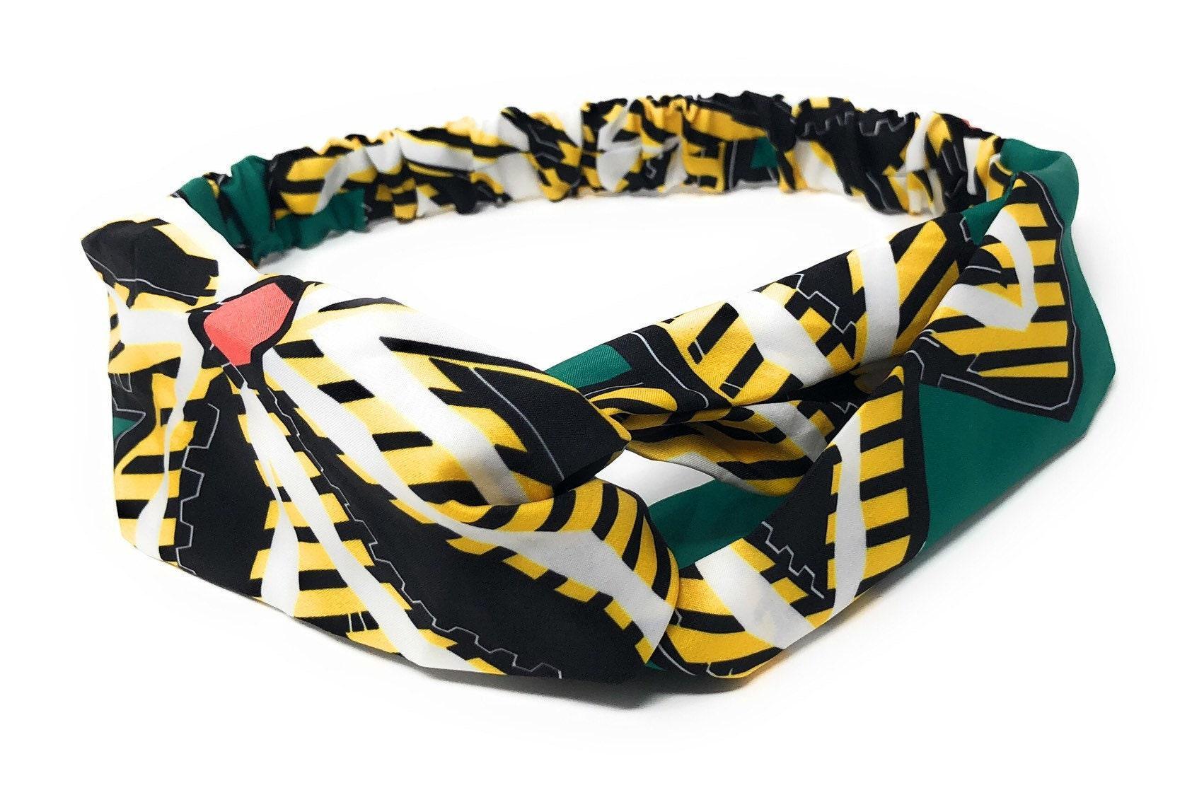 Printed Turban Boho Headband, Stretchy Knotted Headwrap for Girls, Ela - VirtuousWares:Global