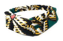 Printed Turban Boho Headband, Stretchy Knotted Headwrap for Girls, Ela - VirtuousWares:Global
