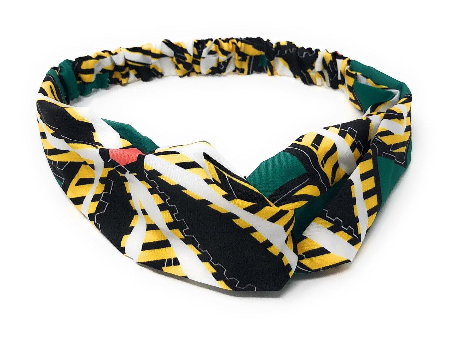 Printed Turban Boho Headband, Stretchy Knotted Headwrap for Girls, Ela - VirtuousWares:Global