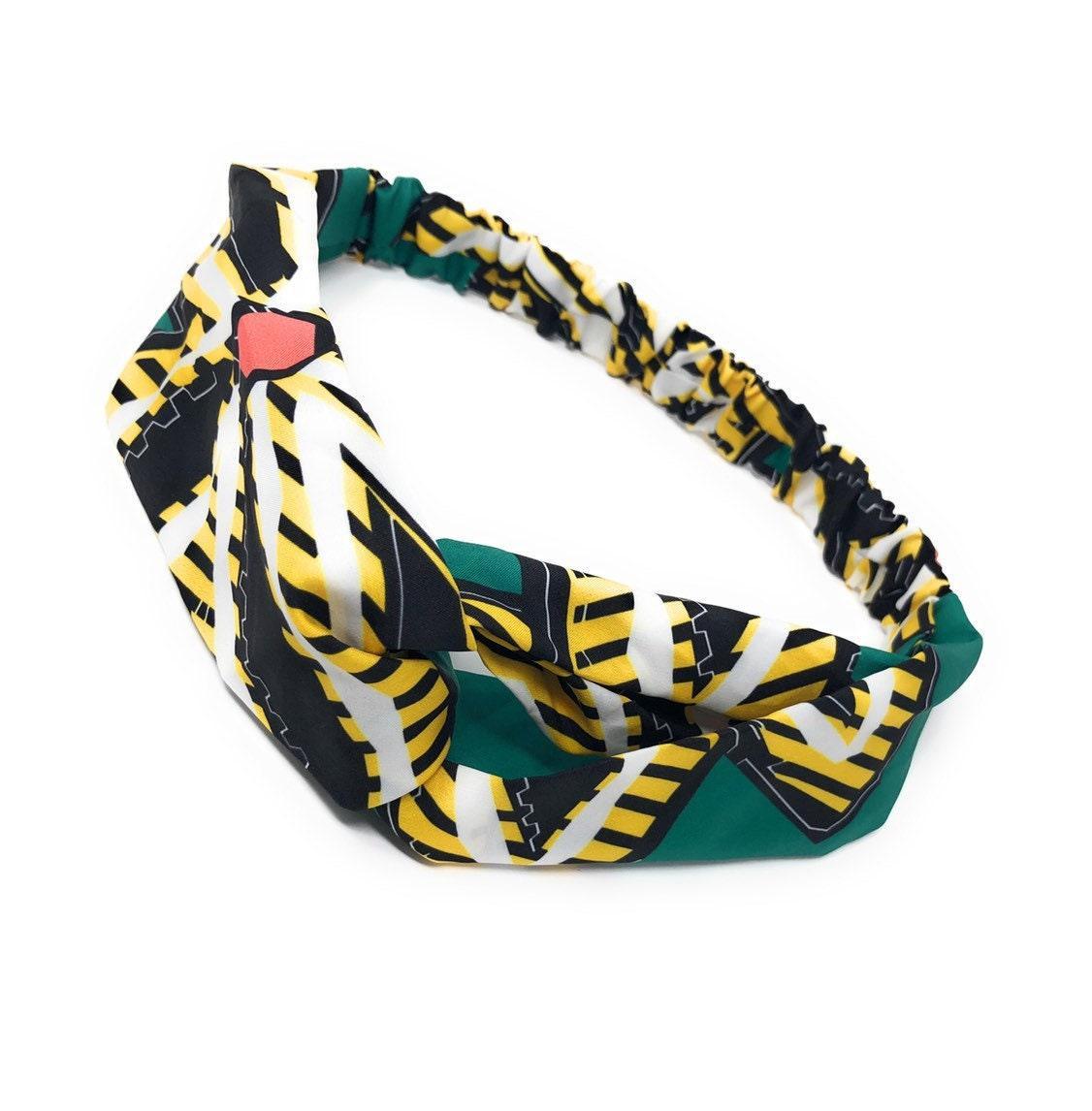 Printed Turban Boho Headband, Stretchy Knotted Headwrap for Girls, Ela - VirtuousWares:Global
