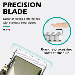 Professional All Metal Cordless Hair Trimmer For Men Electric Beard & - VirtuousWares:Global