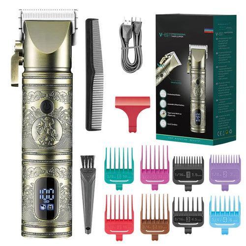 Professional All Metal Cordless Hair Trimmer For Men Electric Beard & - VirtuousWares:Global