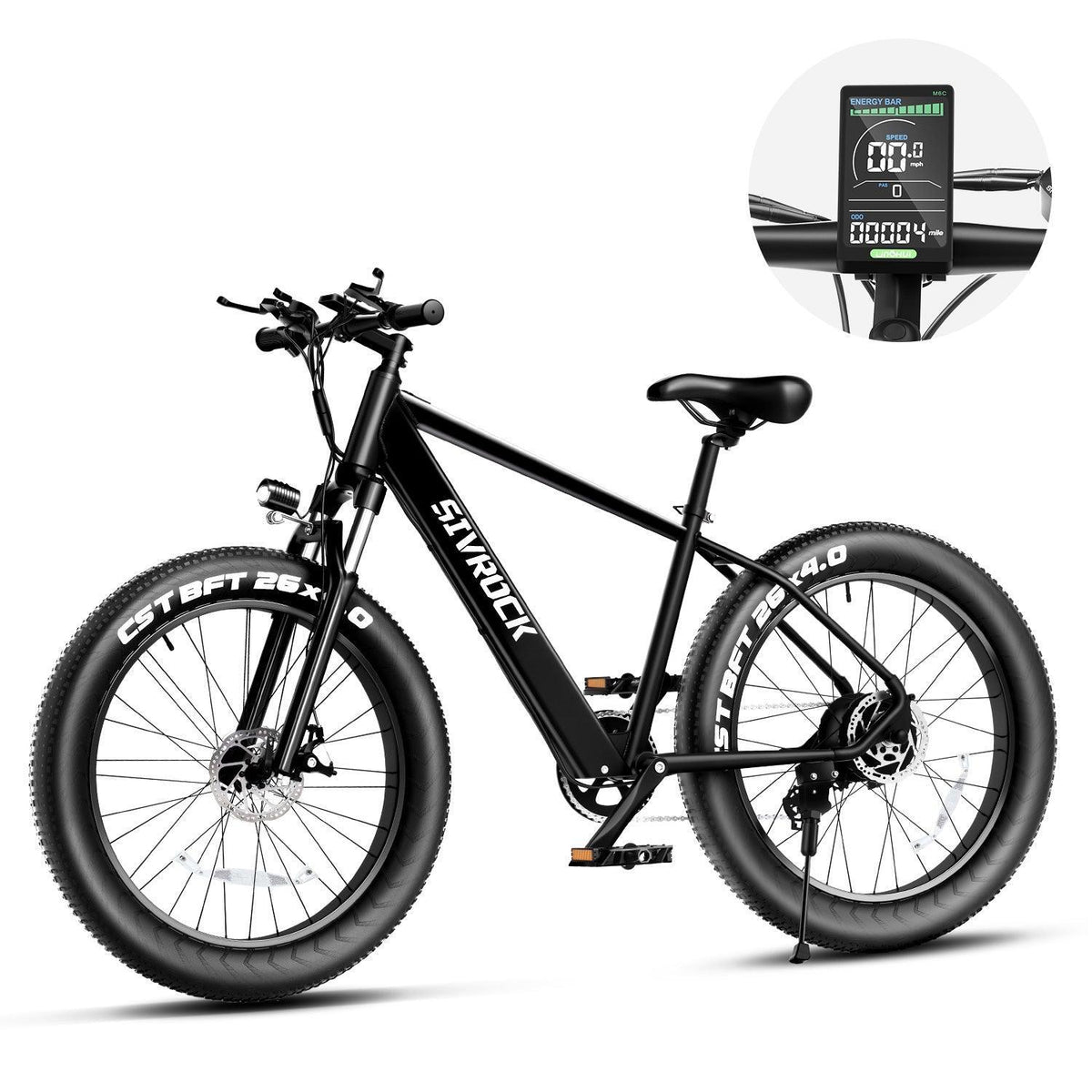 Professional Electric Bike For Adults, 26 X 4.0 Inches Fat Tire Electric Mountain Bicycle, 1000W Motor 48V 15Ah Ebike For Trail Riding, Excursion And Commute, UL And GCC Certified - VirtuousWares:Global