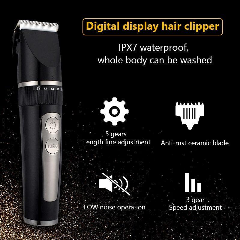 Professional Hair Clipper For Men Rechargeable Electric Razor Hair - VirtuousWares:Global