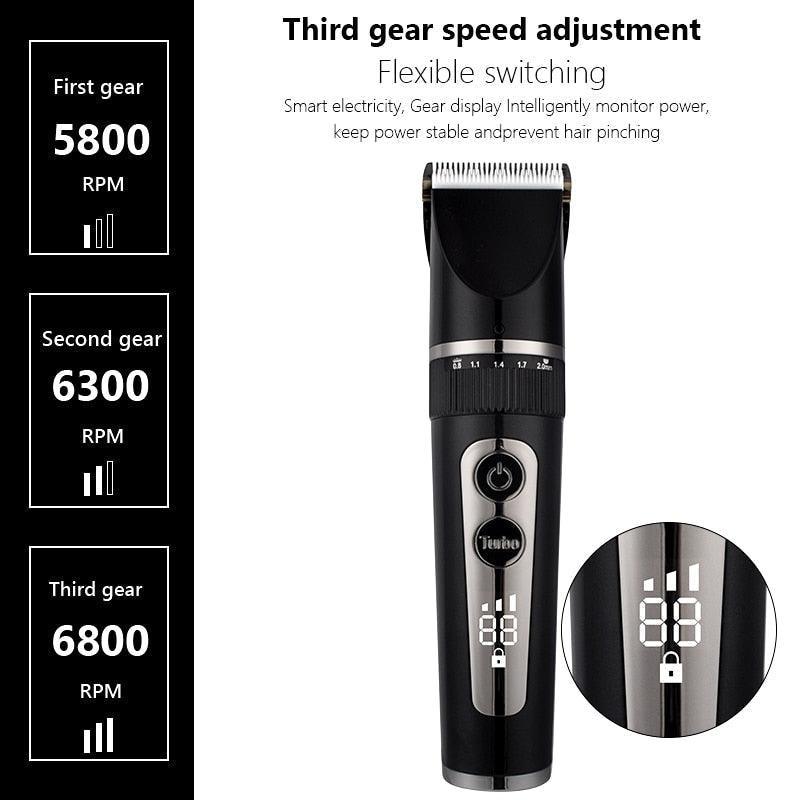 Professional Hair Clipper For Men Rechargeable Electric Razor Hair - VirtuousWares:Global