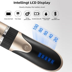 Professional Hair Clipper Men Barber Rechargeable Beard Trimmer - VirtuousWares:Global
