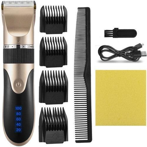 Professional Hair Clipper Men Barber Rechargeable Beard Trimmer - VirtuousWares:Global