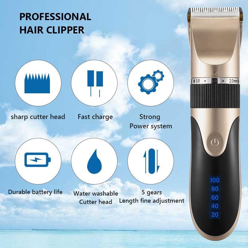 Professional Hair Trimmer Digital USB Hair Clipper - VirtuousWares:Global