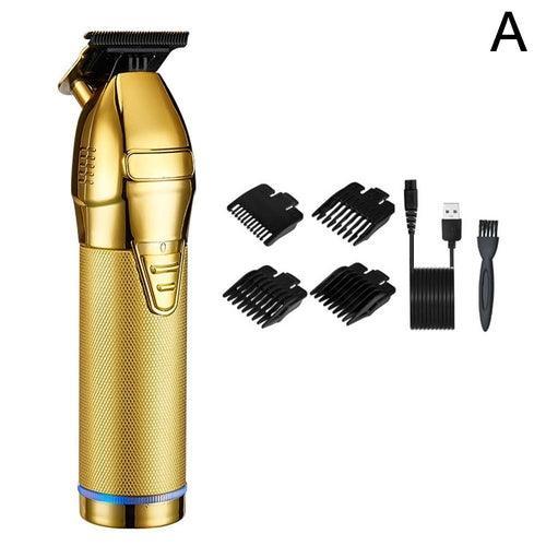 Professional Hair Trimmer Gold For Men Rechargeable Barber Cordless - VirtuousWares:Global