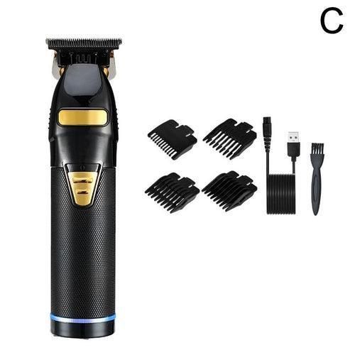 Professional Hair Trimmer Gold For Men Rechargeable Barber Cordless - VirtuousWares:Global