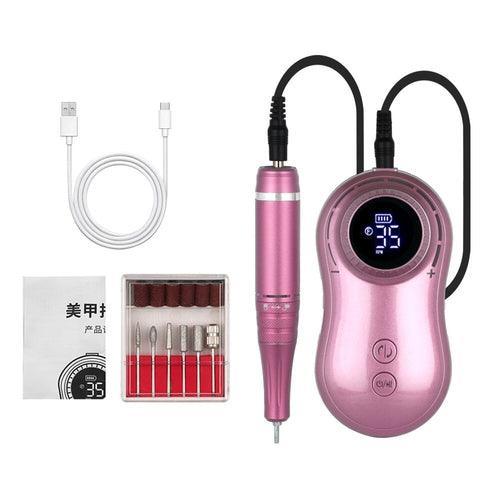 Professional Nail Drill Machine 35000RPM Speeds Rechargeable Manicure - VirtuousWares:Global
